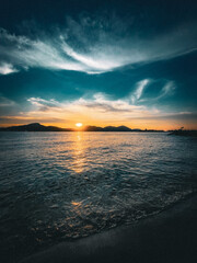 Fototapeta premium Beautiful Sunset Over beach in malaysia
