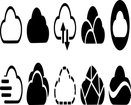 Set of ten cloud computing vector icons for web design and network dat