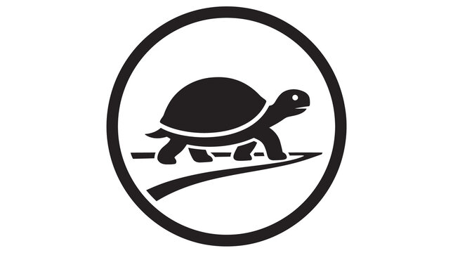 Minimalist Turtle Icon Design
