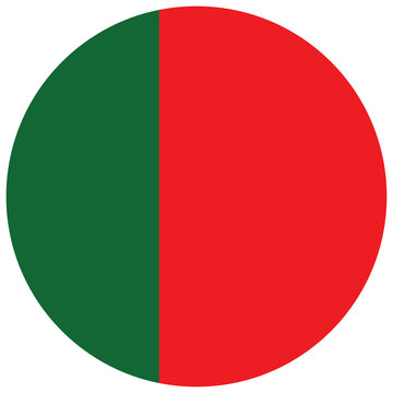 Round Portugal flag icon