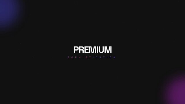 Premium text overlay centered on a dark textured background with subtle purple lighting effects.