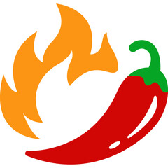 Obraz premium Spicy chilly With Flame
