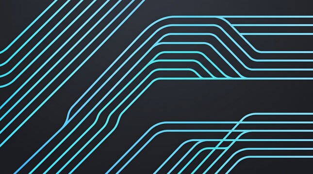 Abstract Neon Blue Circuit Board Traces Technology Background