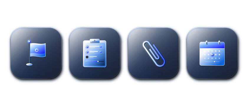 Kanban Workflow Planning and Task Board Icons in 3D Glass.