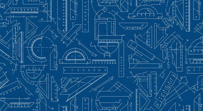 Blueprint pattern with engineering drafting tools