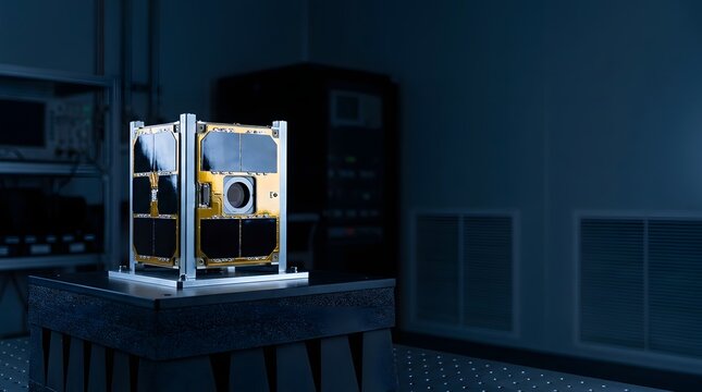 CubeSat Satellite Payload Inside Cleanroom Optical Test Chamber