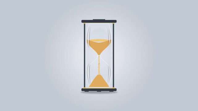 hourglass sand timer animation timer countdown loop motion graphic