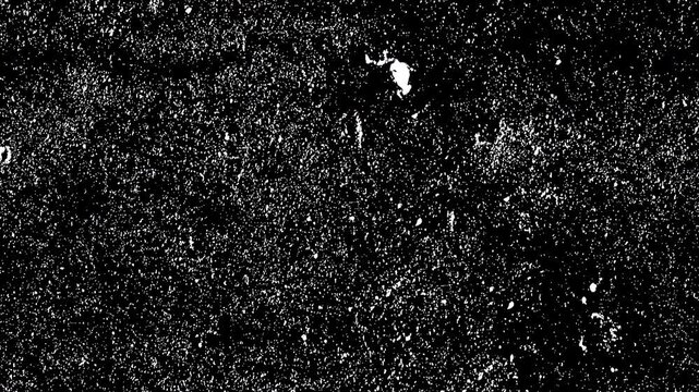 Animated looping background of a black-and-white grainy abstract pattern with scattered white specks on dark background, seamless continuous loop, ideal for compositing and vfx.