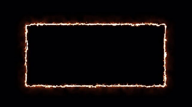 neon overlay frame animation for streaming and gaming templates, glowing light border, bright rectangular neon outline, soft electric shine edge, clean alpha background in 4k.