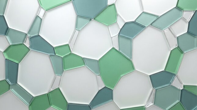 Mint Green and Milky White Frosted Glass Mosaic Background
