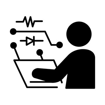 Electronic engineer icon