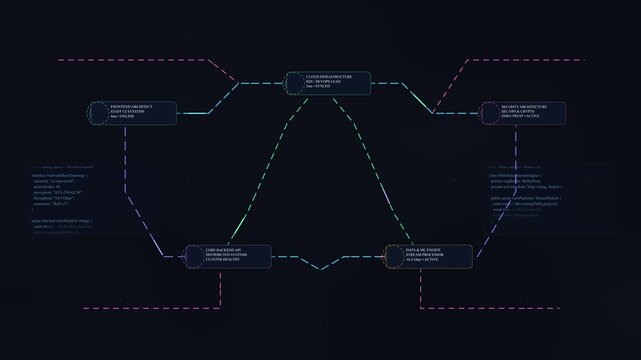 Mindmap diagram, flowchart, network, node, infographic, motion graphic