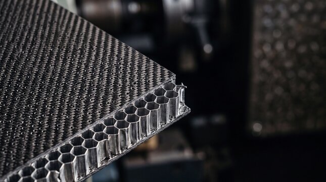 Macro of Carbon Fiber Acoustic Liner Honeycomb Sandwich Panel