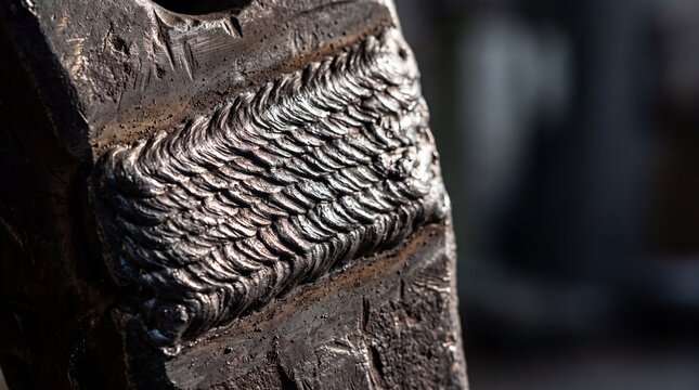 Macro of Hard Facing Weld Overlay on Mining Excavator Tooth Adapter