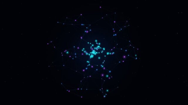 AI Neural Synapse Web Technology 4K Seamless Loop Animation