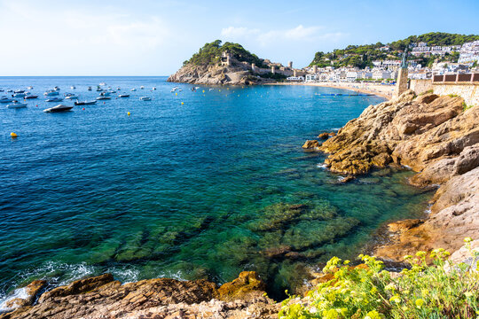 view on Tossa de Mar on Costa Brava in Spain