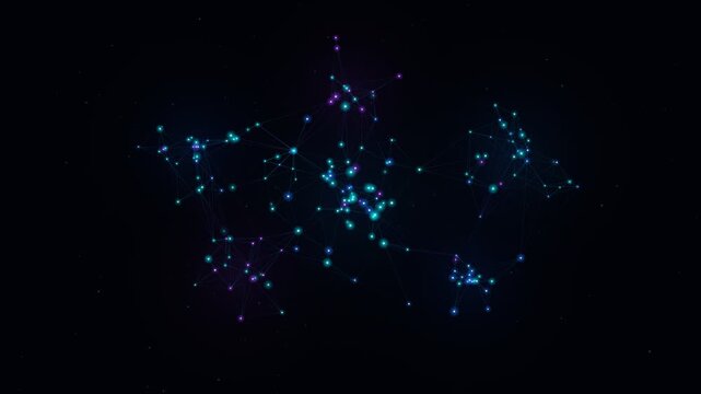 Glowing Neural Pathways AI Network 4K Seamless Loop