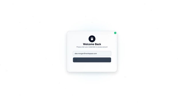 Grid of minimalist user login interface cards on white background
