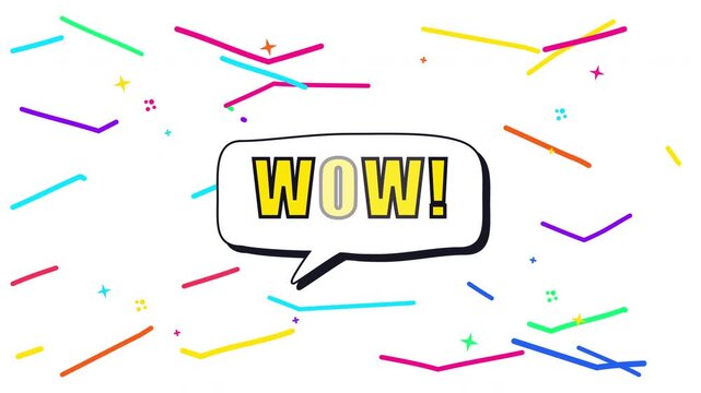 Pixel wow speech bubble animation loop