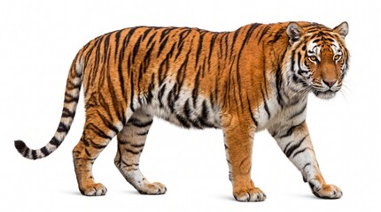 Fototapeta premium bengal tiger isolated on white