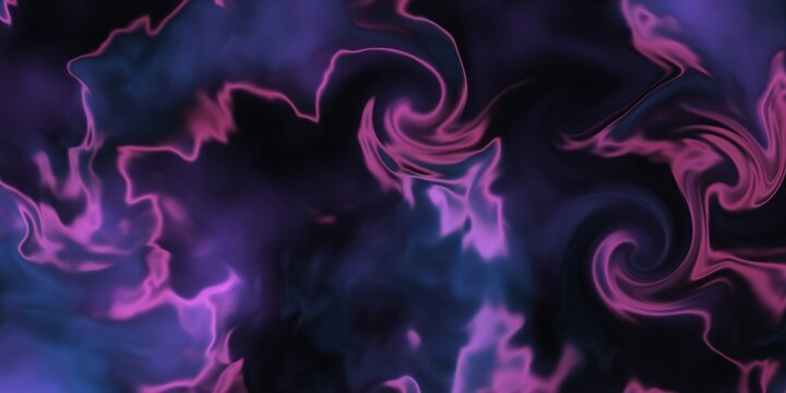 Abstract Swirling Nebula of Pink and Purple Hues in a Dark Cosmic Backdrop