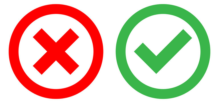 tick and cross mark