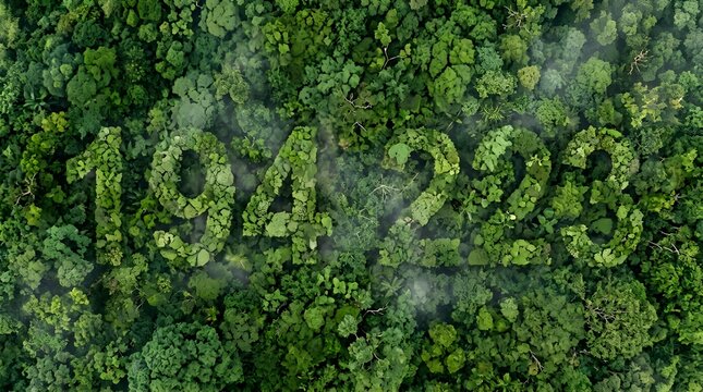 Lush green forest landscape for Earth Day awareness