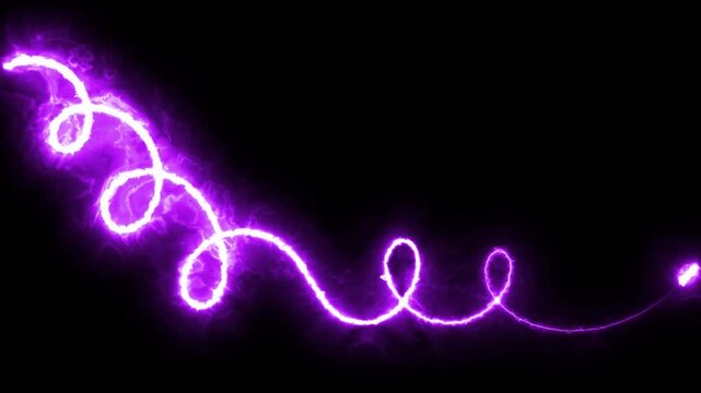 Modern glowing squiggle line icon sign continuous one line drawing minimalist single art collection of digital dividing thin wave concepts symbol moving animation video