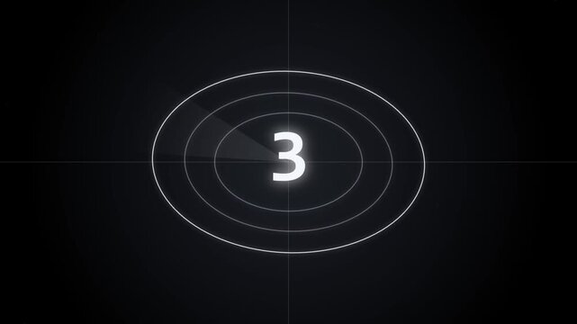 Minimal Dark Countdown with Concentric White Rings