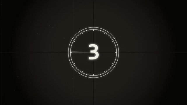 Dark Vintage Countdown Timer with Small Circular Frame