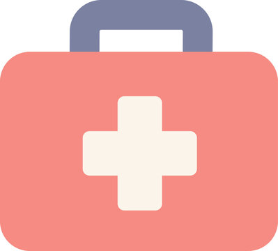 Pastel first aid kit medical icon illustration