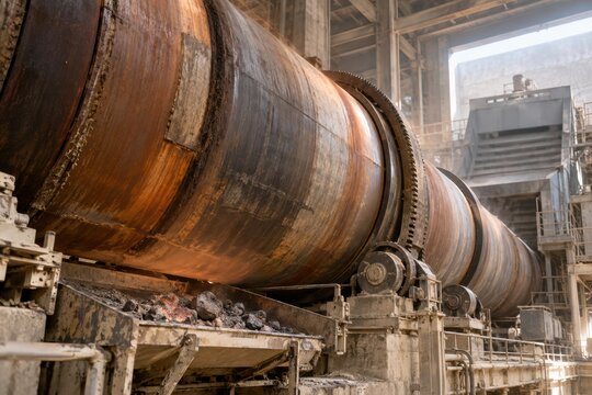 Industrial Rotary Kiln Used in Energy Intensive Cement Production