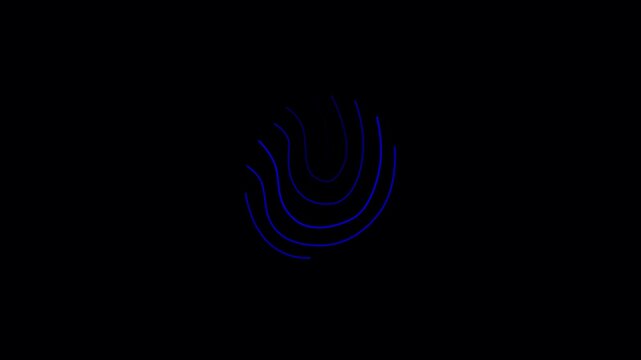 Blue Fingerprint Scanner Biometric Security Loop Motion Graphic