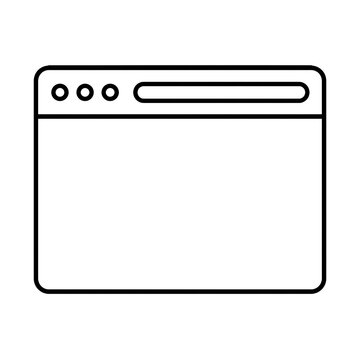 Web browser window icon with transparent background