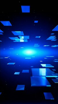 Vibrant purple and blue light rays explode from glowing horizon, digital grid stretches forward, creating dynamic futuristic depth and radiant energy flow