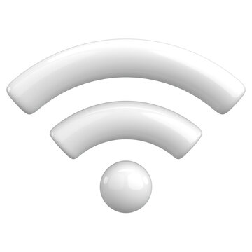 3D wifi icon. 3D illustration.
