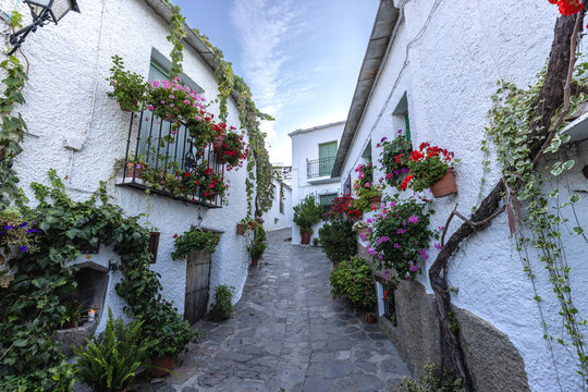 Picturesque spots in the charming village of Bubi&oacute;n in the Alpujarra region of Granada, Andalusia, Spain