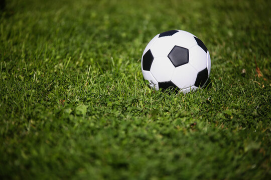 Soccer ball on the grass
