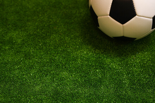 Soccer ball on the grass