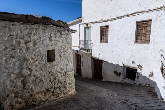 Picturesque corners of the charming village of Trevelez in the Alpujarra region of Granada, Andalusia, Spain