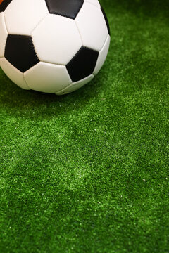Soccer ball on the grass