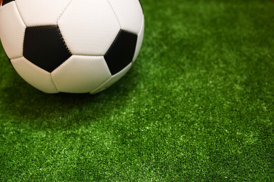 Soccer ball on the grass