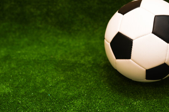 Soccer ball on the grass