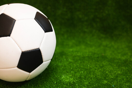 Soccer ball on the grass