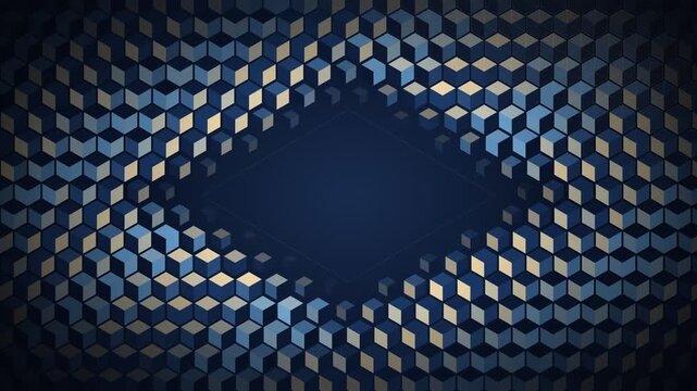 Isometric Tumbling Blocks Color Shift Seamless Loop