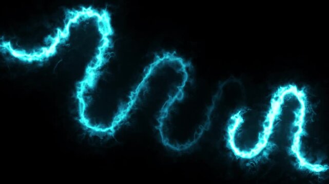 Animated glowing curly squiggle line seamless loop icon sign continuous one line art single drawing minimalist curved pattern featuring and elegant thread loopy decoration symbol moving animation