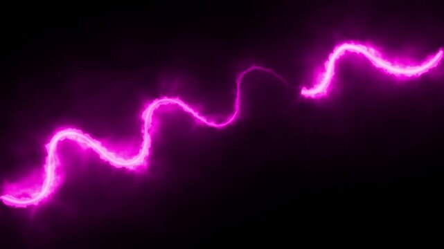 Animated glowing curly squiggle line seamless loop icon sign continuous one line art single drawing minimalist curved pattern featuring and elegant thread loopy decoration symbol moving animation
