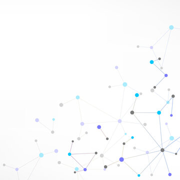 Molecular structure and genetic engineering, molecules DNA, neural network, scientific research. Abstract background for innovation technology, science, healthcare, and medicine