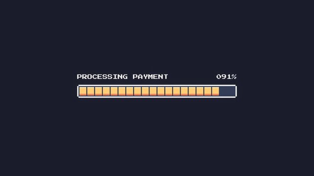 Pixel art payment progress bar