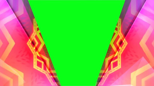 Ornate Gold and Pink Mandala Chroma Key Frame Transition Outro for Wedding Invitation Presentation